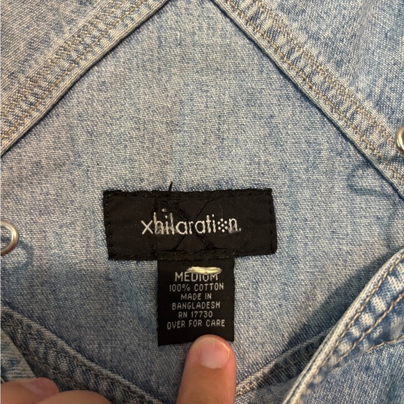 xhiliration vintage overalls Blue Denim medium - Picture 4 of 6